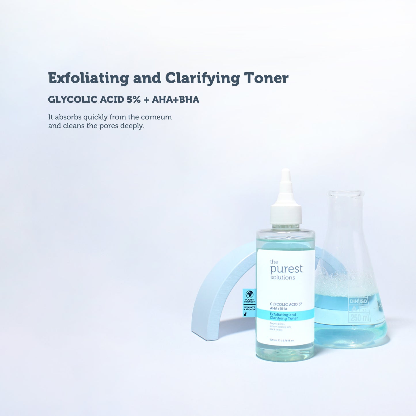 The purest solutions Exfoliating & Clarifying Toner AHA 5% + BHA 200ml