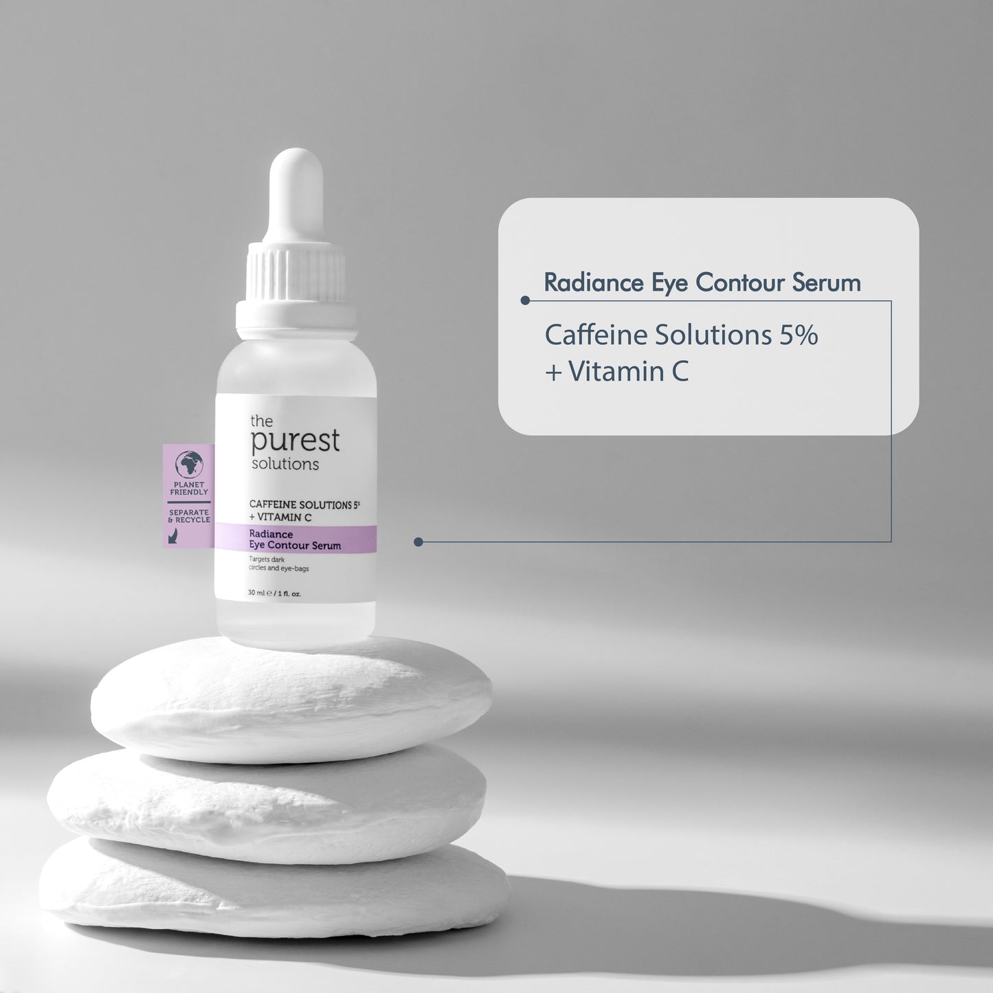 The purest solutions Vitamin C + caffeine radiance Eye Contour Serum