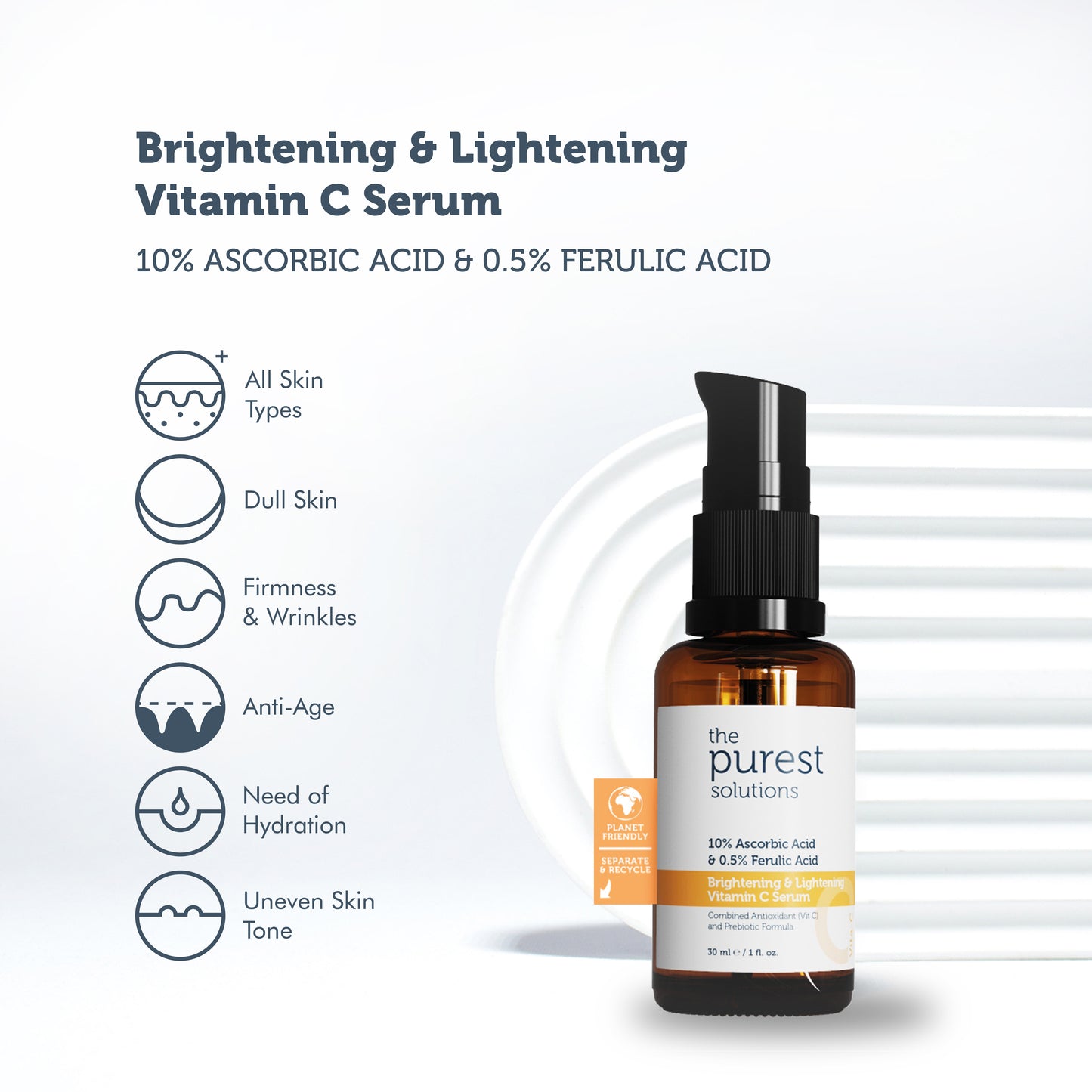 The purest solutions Brightening & Lightening Vitamin C Serum 30ml