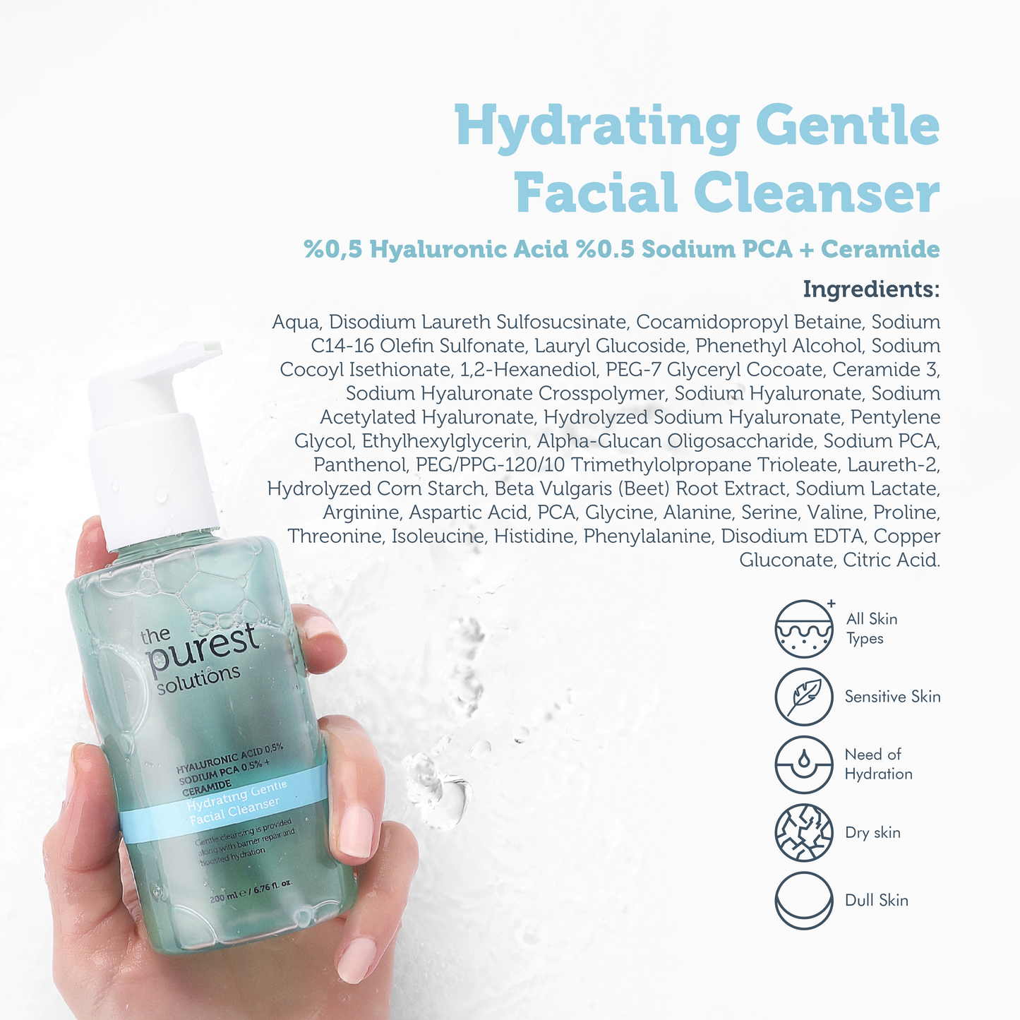 The purest solutions Hydrating Gentle Facial Cleanser 200ml
